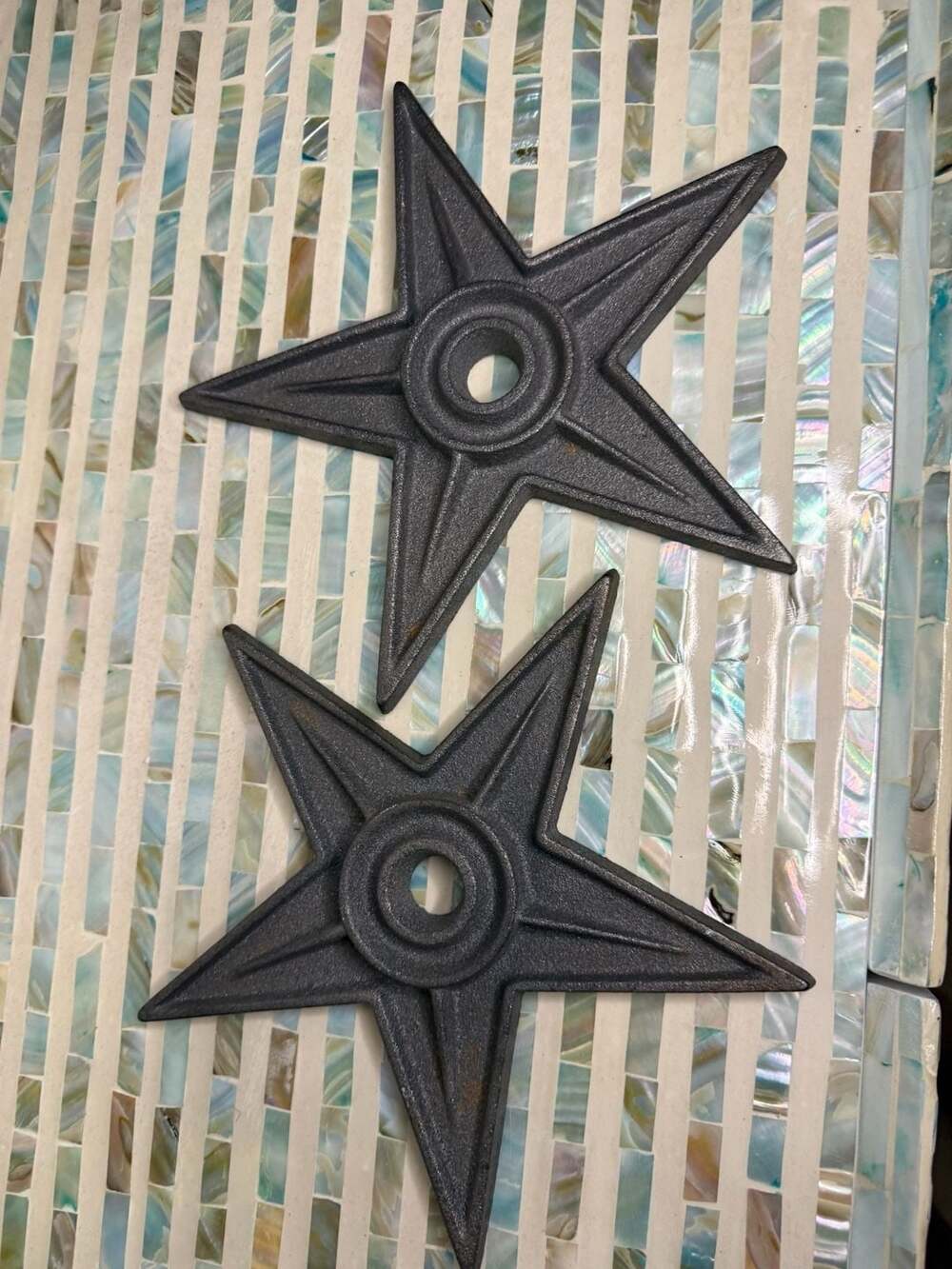 Cast Iron Star Architectural Stars Set Of Two